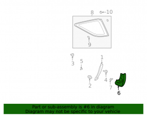Rear right mudguard for Lexus RX300 98-03