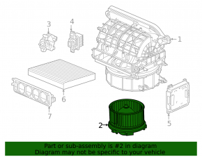 Motor heater fan Honda Insight 19-22