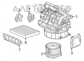 Heater fan motor Honda Insight 19-22 4
