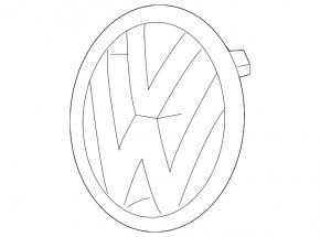 VW Touareg 11-14 grille emblem