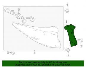 Outer wing light cover rear right Toyota Prius 50 Prime 17-22