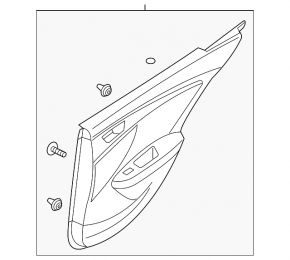 Door trim card rear right Hyundai Veloster 12-17 black