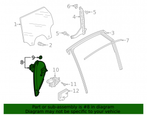 Rear right window lift mechanism for the Audi Q3 83A 19-25