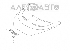 Hood gill trim left Hyundai Veloster 12-14