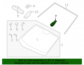 Rain sensor cover Kia Niro 17-22 HEV, PHEV
