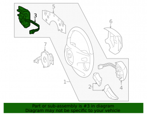 Steering wheel controls, left, Mercedes W164 ML, beige