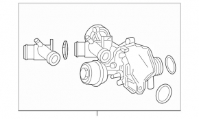 Water pump for Mercedes CLA 250 14-19