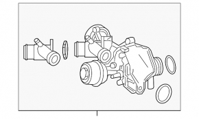 Water pump Mercedes CLA 250 14-19