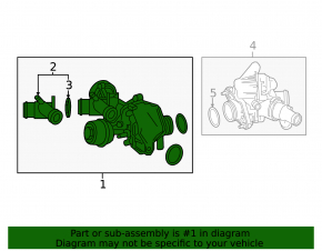 Water pump Mercedes CLA 250 14-19