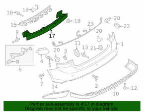 Rear bumper reinforcement Ford Focus mk3 11-18 5d rusty