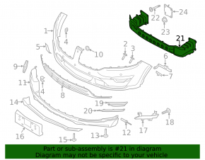 Lincoln MKC Front Bumper Reinforcement 15-