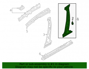 Body pillar central left Mazda CX-30 20-