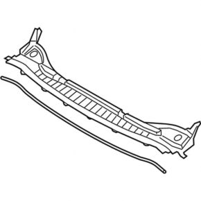 Plastic windshield wiper grille for Ford Edge 15-24