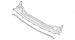 Plastic windshield wiper grille for Ford Edge 15-24