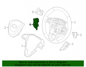 Left steering wheel control buttons Ford Edge 15 - for distronic and lane keeping
