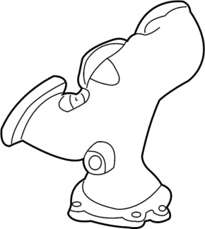 Front exhaust manifold for Nissan Murano z50 2003-2008, with lambda sensor and catalytic converter, rusty