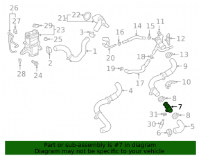 Left cooling pipe Toyota Venza 21 - second plastic under the sensor