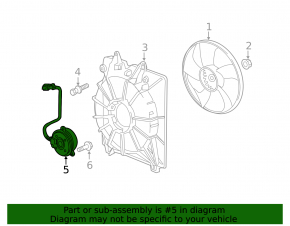 Cooling Fan Motor Left Acura MDX 14-20