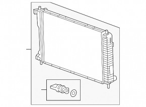 Radiator cooling water GMC Terrain 10-17 2.4