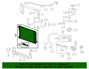 Radiator cooling water GMC Terrain 10-17 2.4