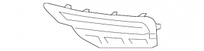 Right front bumper grille for Volvo XC90 20-25, structure, type 1