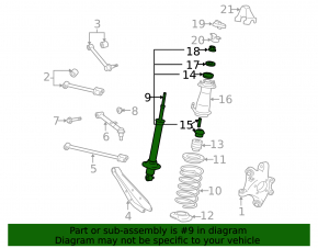 Shock absorber rear left Lexus GS450h 06-07