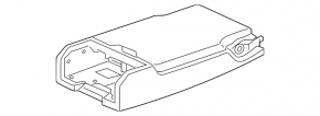 Rear seat backrest, 2nd row, center, Audi A6 C8 19-25, light brown leather