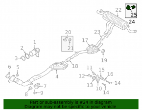 Rear left muffler bracket for Audi Q8 19-25 3.0T MHEV