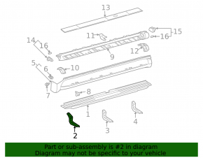 Front left step sill bracket for Lexus GX 03-09