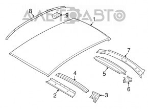 Roof lining left BMW 335i e92 07-13