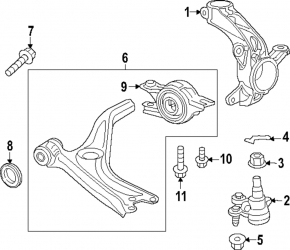 Ball joint front right Honda Accord 23-