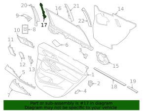 Bracket for the rear right door curtain BMW X7 G07 19-24