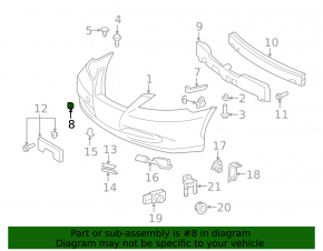 Front bumper tow hook plug right Lexus ES350 07-09
