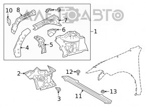 Front strut bar Lexus ES250 ES300h ES350 19-