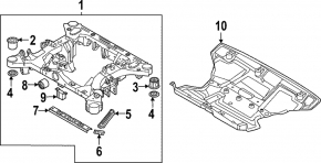 Left rear subframe bracket for Kia EV6 22-24