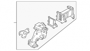 EGR valve assembly Chevrolet Malibu 16-