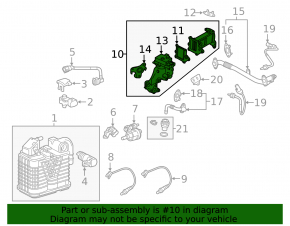 EGR valve assembly Chevrolet Malibu 16-