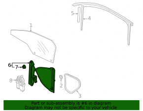Window lift mechanism front left VW Passat b8 16-19 USA