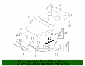 Subaru B10 Tribeca hood strut