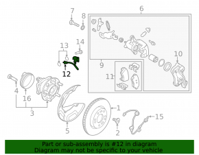 Brake hose rear left Kia Niro 17-22 HEV, PHEV