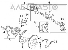 Brake hose rear left Kia Niro 17-22 HEV, PHEV