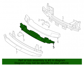 Upper front bumper absorber for Nissan Ariya 23-25 (lower part)