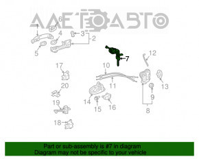 Front left door lock cylinder Lexus GS300 GS350 GS430 GS450h 06-07