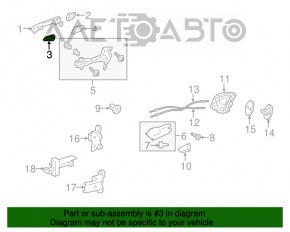 Seal door handle front left front Lexus RX350 RX450h 10-15