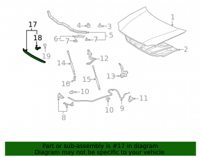 Front Hood Molding Toyota Avalon 05-10