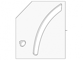 Door arch trim lower rear left Nissan Rogue 21-23 JP built