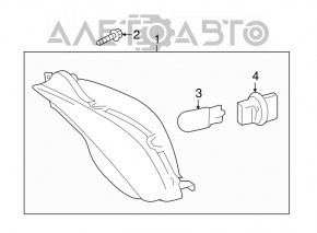 Left turn signal Toyota Camry 15-17 TYC
