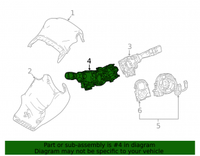 Left steering column switch for Toyota Prius 50 16-22