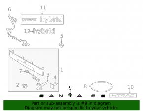 Santa Fe emblem on the Hyundai Santa Fe 24-26 trunk door, gray