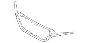 Front bumper center trim for Hyundai Ioniq 20-22 HEV, PHEV